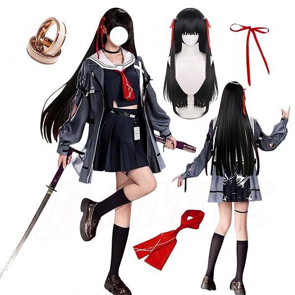 Amazon.co.jp: [YUANHUO] 鳴潮 千咲 コスプレ衣装+ウィッグ